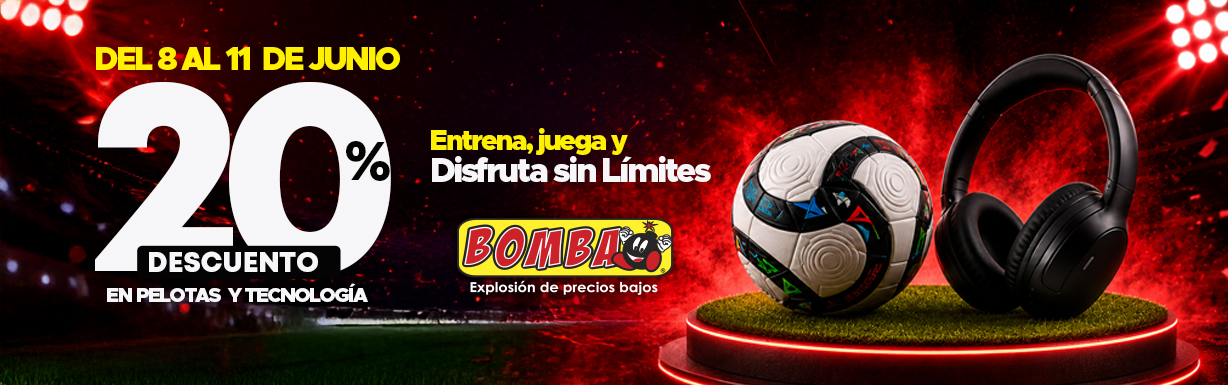 20% en  pelotas y tecnologia
