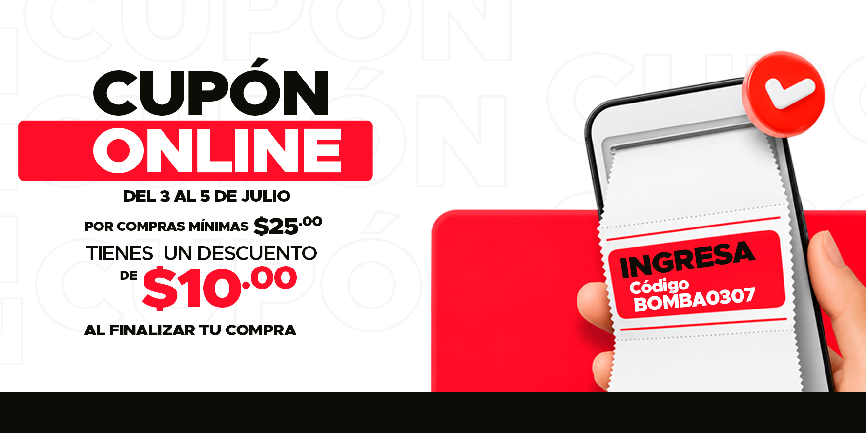 CUPON  DEL 3 AL 5 DE JULIO