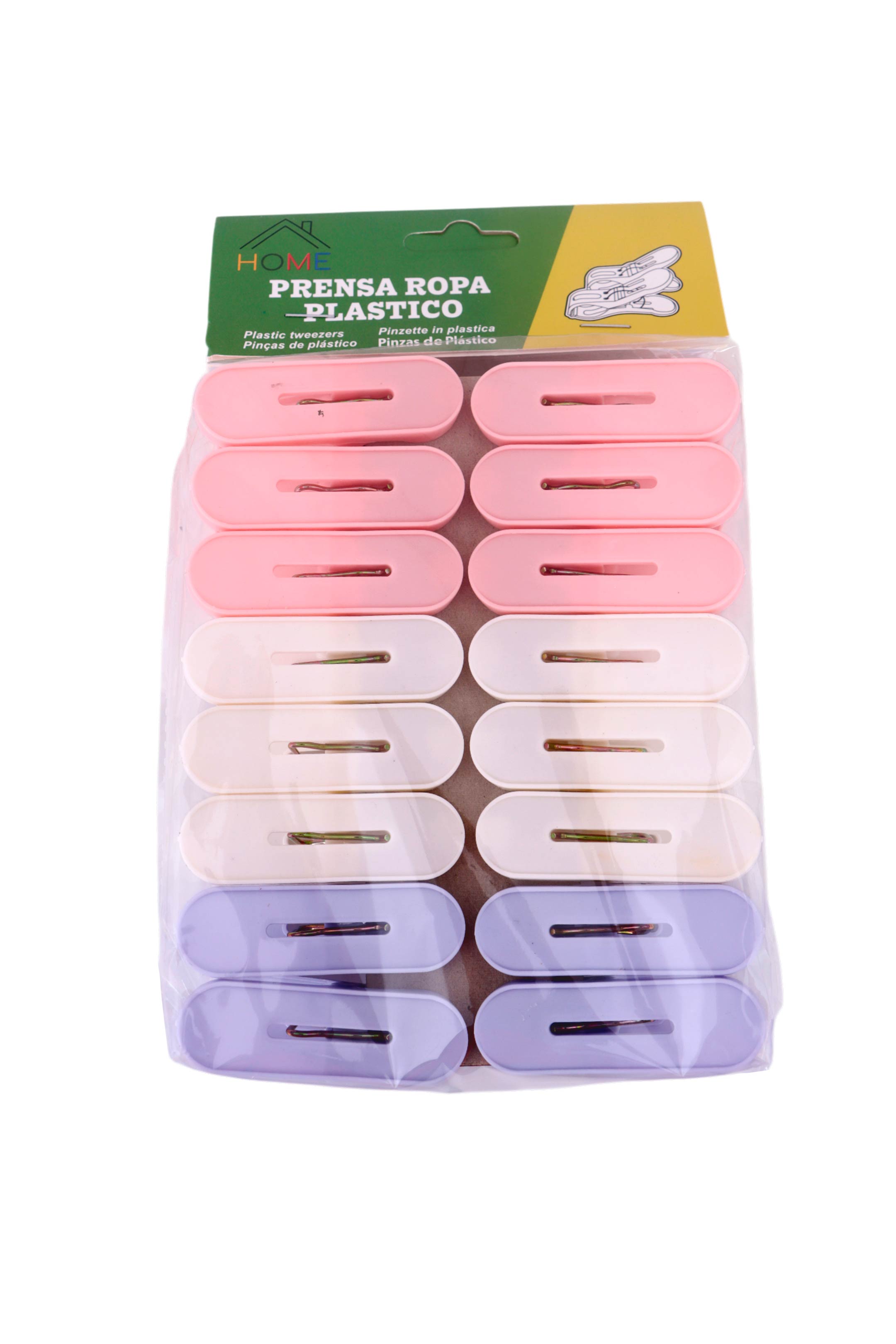 Prensa ropa plastica 16 pc
