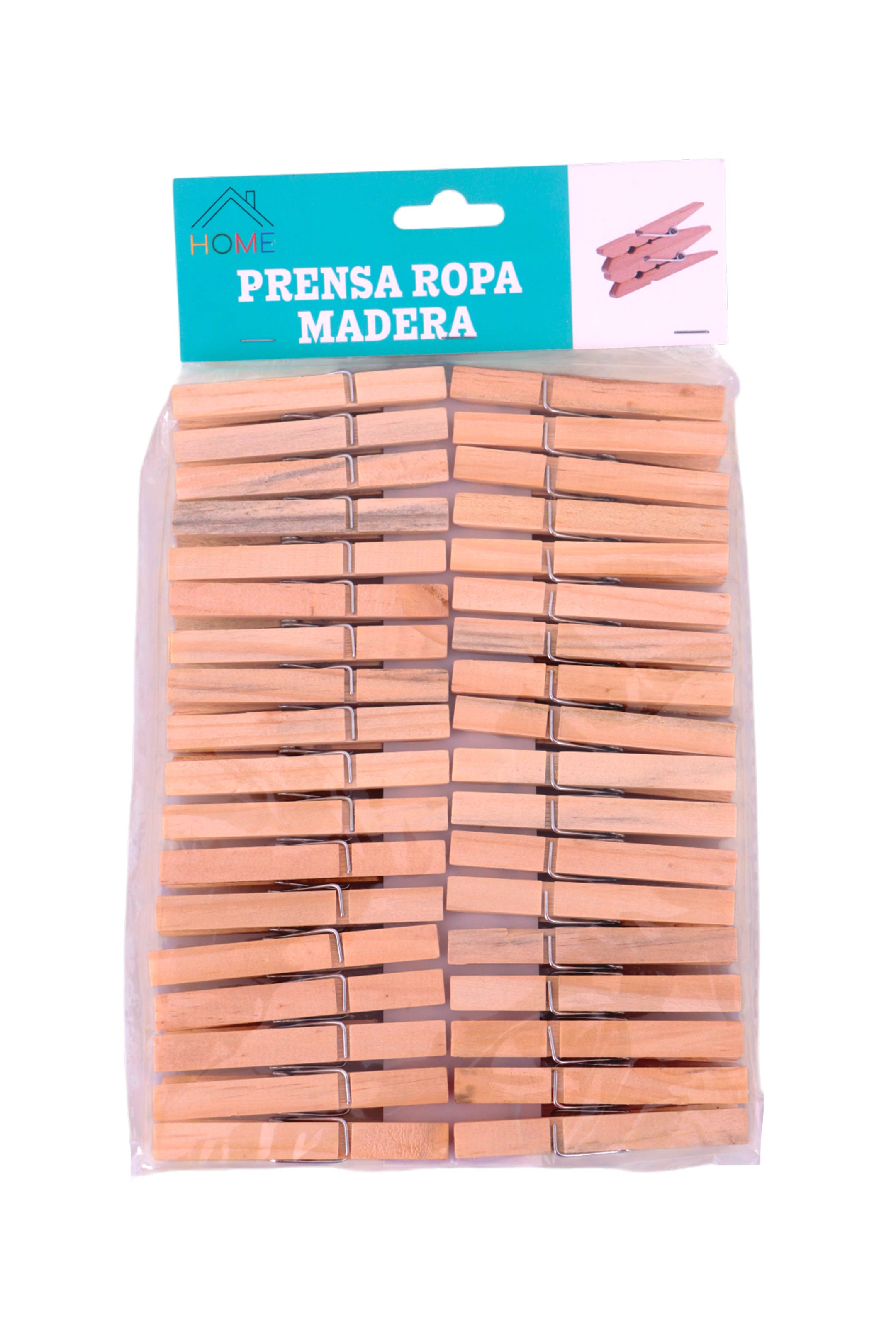 Presa ropa de madera 36 pc