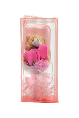 Arreglo de peluche con flores