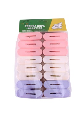 Prensa ropa plastica 16 pc